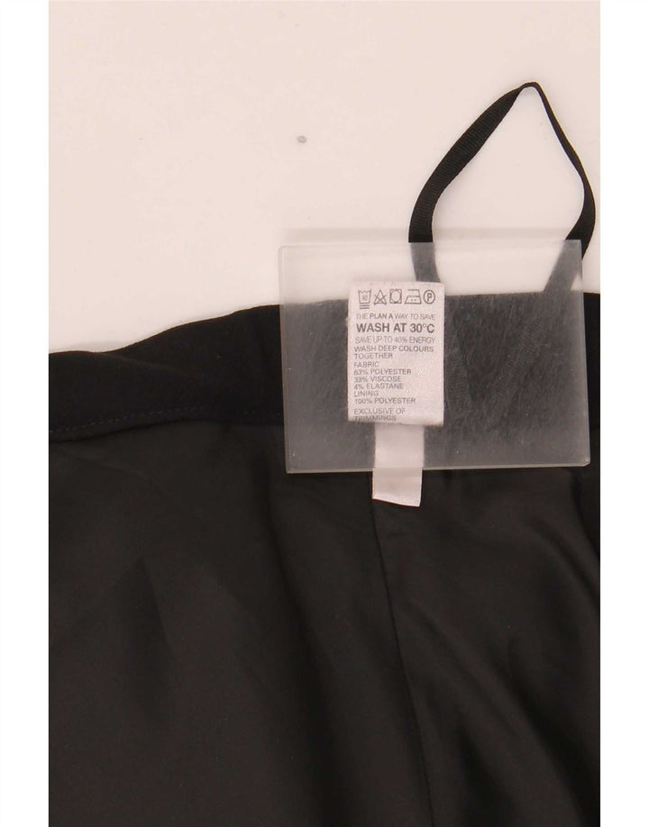 Marks & Spencer Γυναικεία αφηρημένη φούστα σε γραμμή Α UK 16 μεγάλη W40 Μαύρη