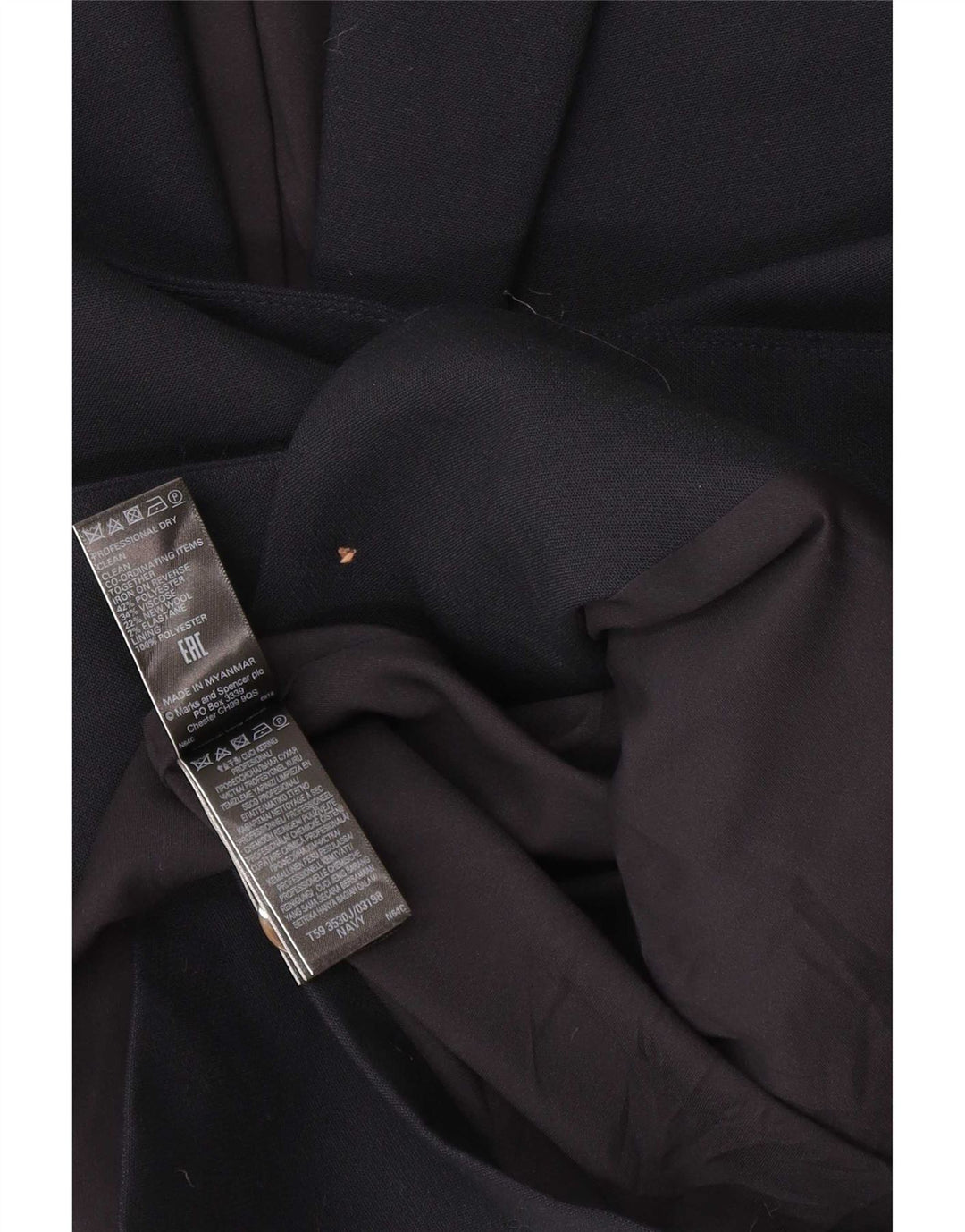 Marks & Spencer Γυναικείο μπουφάν μπλέιζερ μεγάλου μεγέθους με 1 κουμπί UK 18 XL Navy Blue