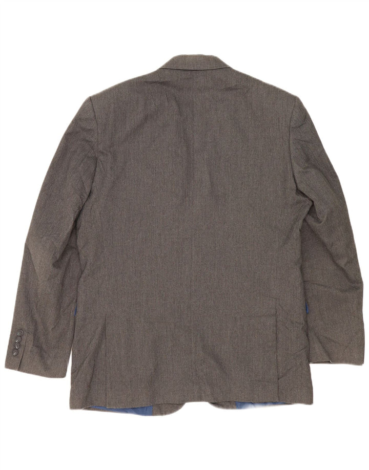 MARKS & SPENCER Mens 2 Button Blazer Jacket UK 38 Medium Grey Polyester
