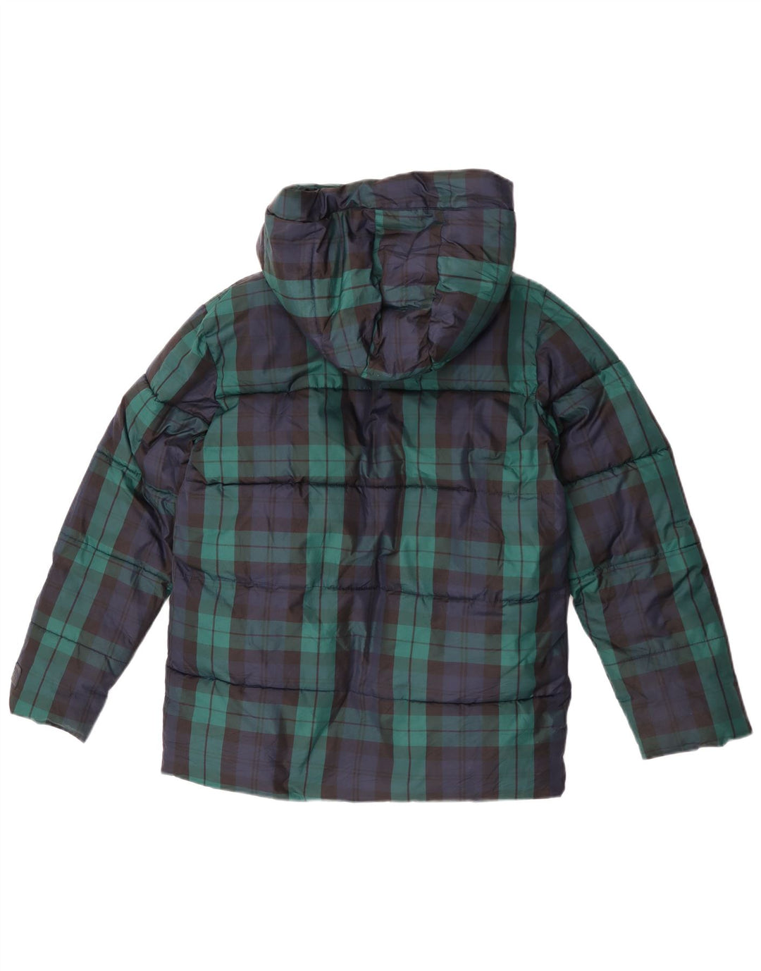Μπουφάν Gap Boys με κουκούλα με επένδυση 13-14 ετών 2XL Navy Blue Check Polyester