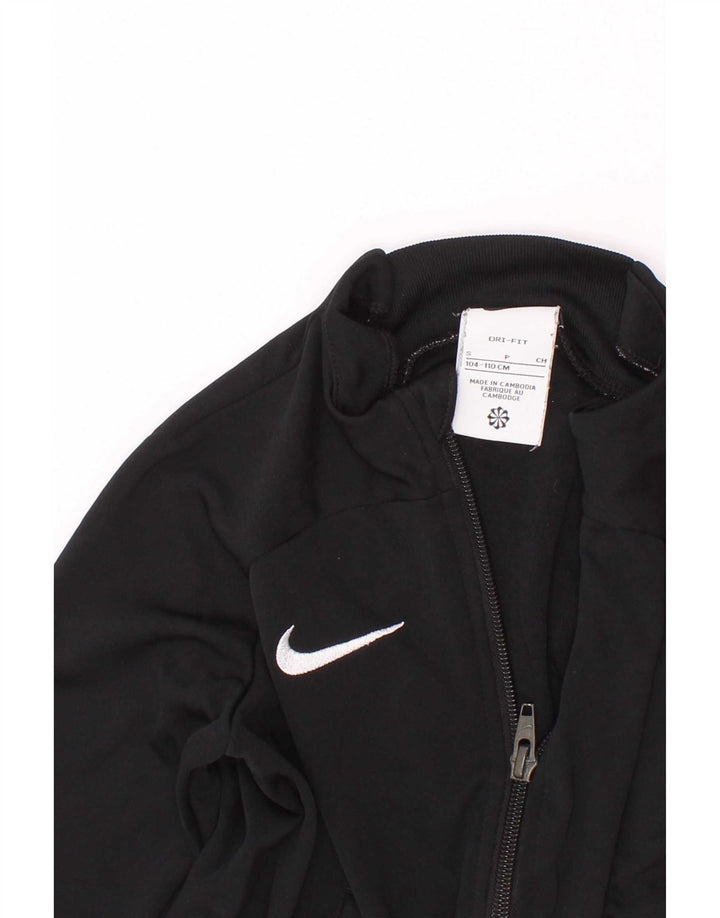 Μπουφάν Nike Girls Dri Fit αθλητική φόρμα 4-5 ετών Μικρό μαύρο πολυεστέρα