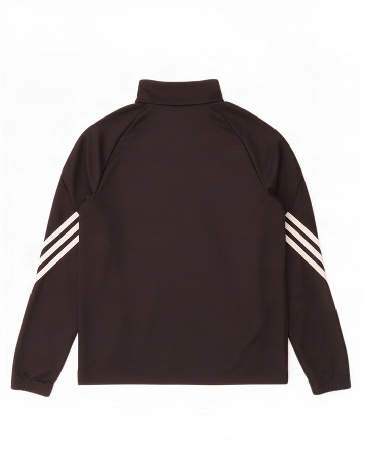 Adidas Boys Climalite φόρμα πουλόβερ με φερμουάρ 11-12 ετών μαύρο