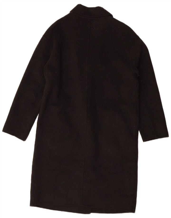 Zara Γυναικείο Παλτό με διπλό στήθος UK 10 Small Black Wool