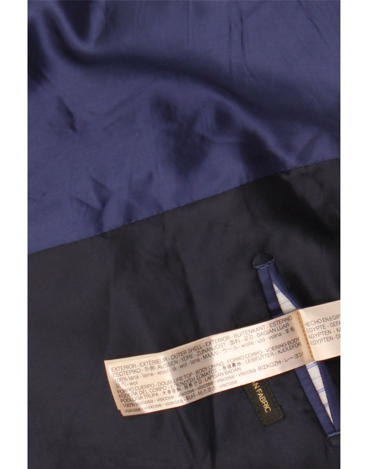 Massimo Dutti Ανδρικό σακάκι μπλέιζερ με 2 κουμπιά EU 54 XL Navy Blue Wool