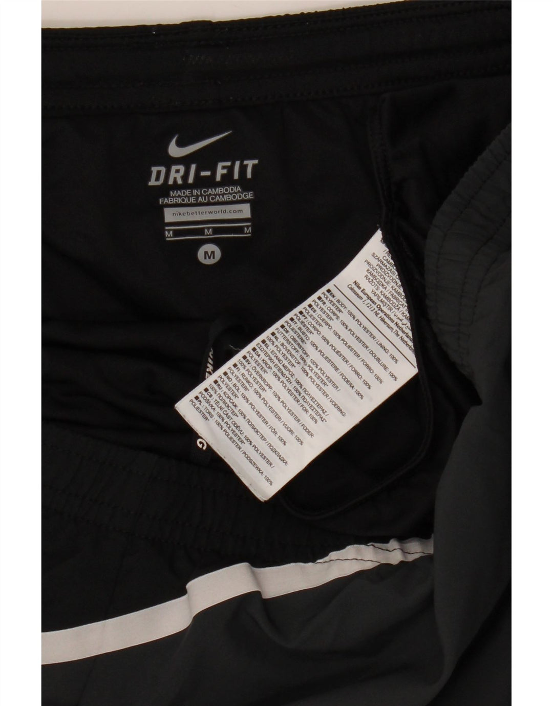 Γυναικείο αθλητικό σορτς Nike Dri Fit UK 14 μεσαίο μαύρο πολυεστέρα
