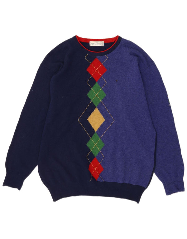 Ανδρικό πουλόβερ Marks & Spencer Crew Neck Jumper Medium Navy Blue
