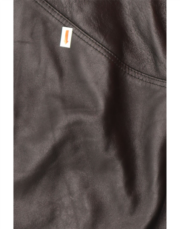 Γυναικεία Δερμάτινη Φούστα VINTAGE IT 44 Medium W28 Μαύρη Δερμάτινη