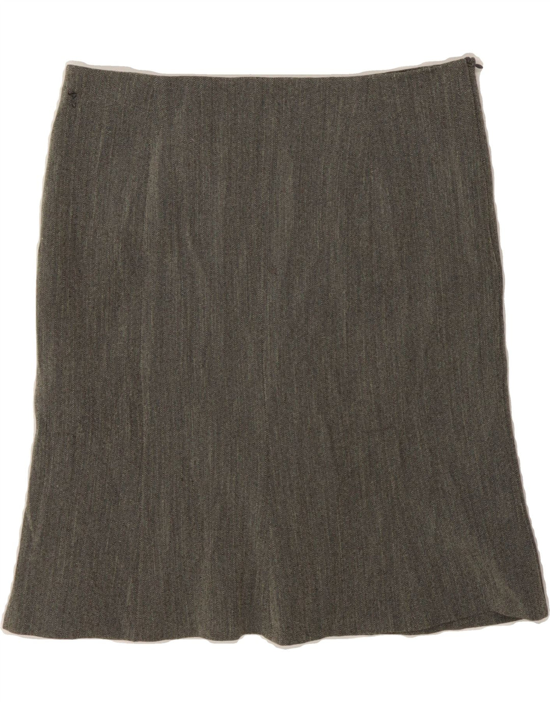 BENETTON Womens Straight Skirt IT 40 Small W30  Grey Herringbone Polyester Vintage Benetton and Second-Hand Benetton from Messina Hembry 