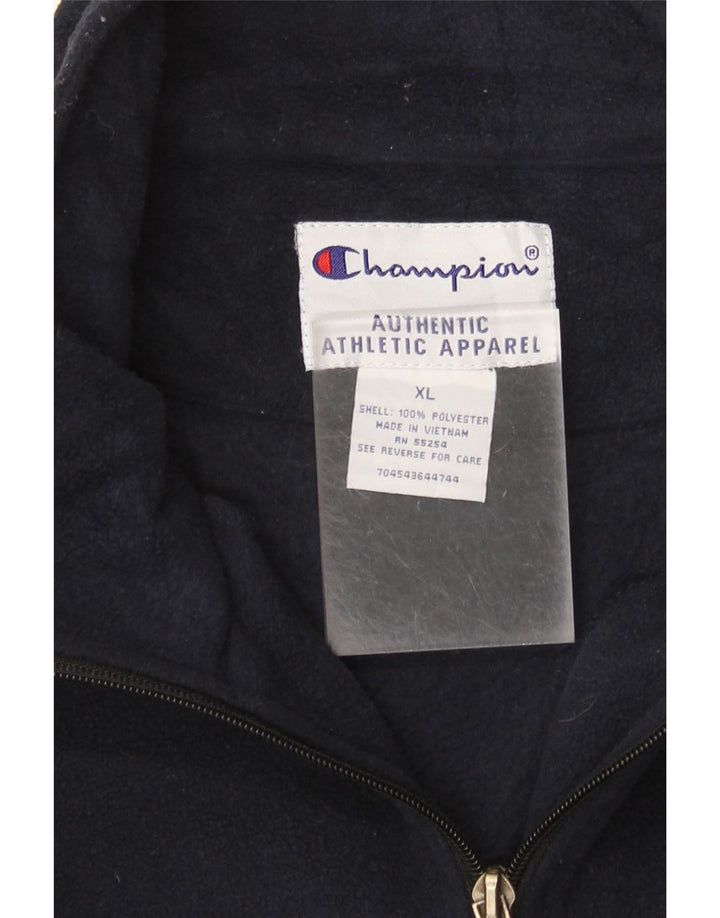 Champion Ανδρικό φερμουάρ Fleece Jumper XL Navy Blue Colorblock Πολυεστέρας