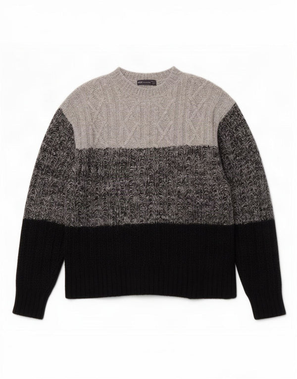 Marks & Spencer Womens Crew Neck Jumper Sweater UK 14 Medium Grey