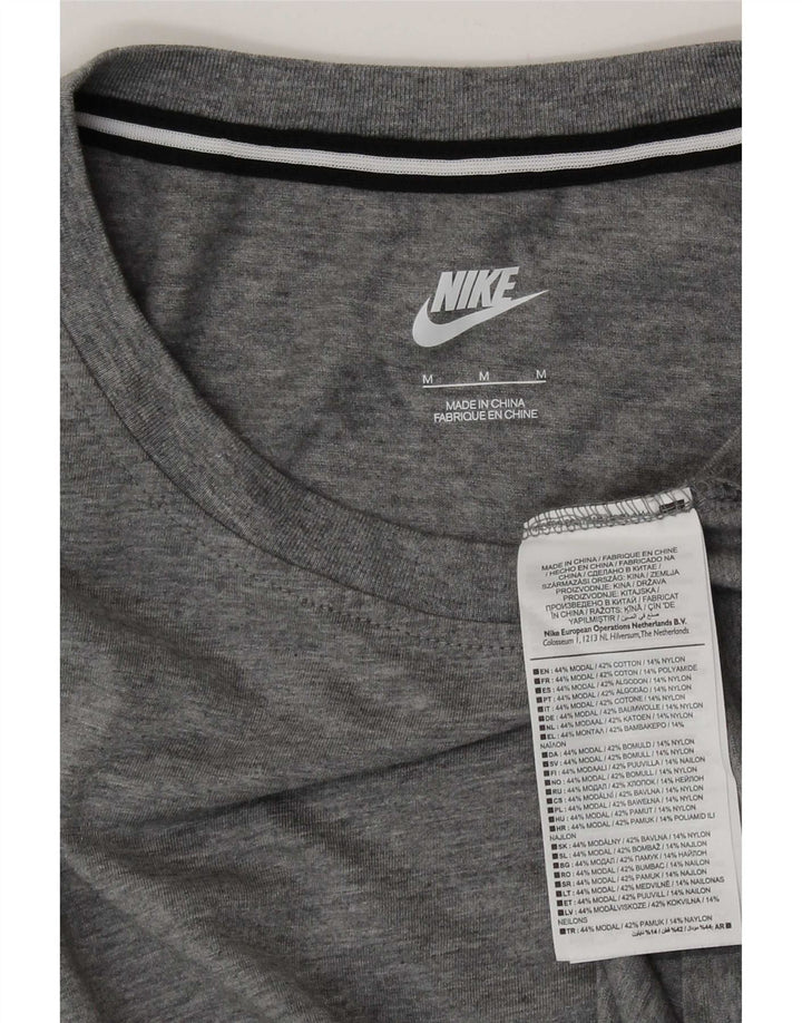 Γυναικείο T-Shirt Nike Top UK 14 Medium Grey Flecked Modal