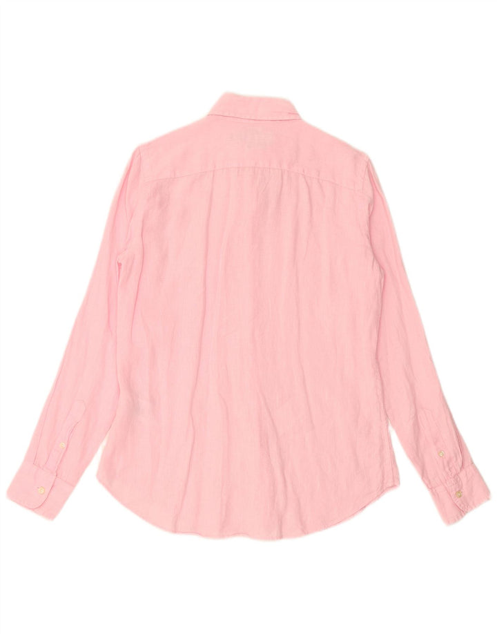 RALPH LAUREN Ανδρικό πουκάμισο Relaxed Fit Μικρό ροζ λινό