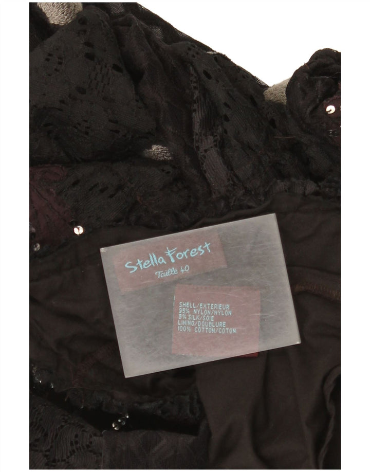 Stella Forest Γυναικεία φούστα Α-γραμμής EU 40 Medium W30 Μαύρο Floral Nylon