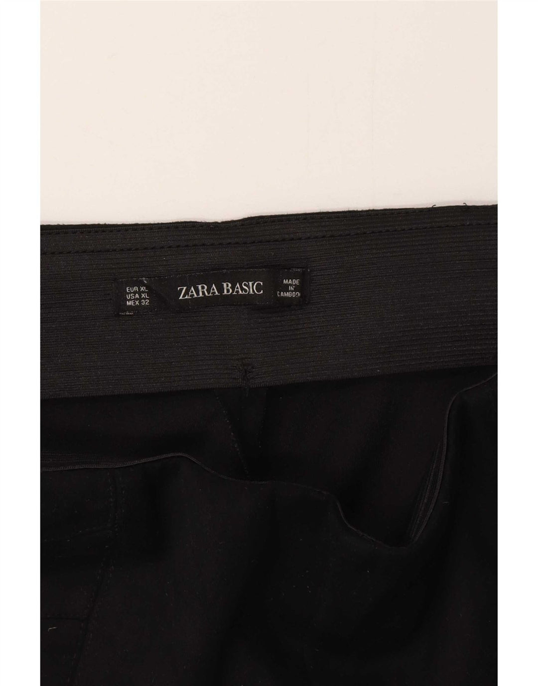 Zara Γυναικείο Slim Παντελόνι XL W36 L27 Μαύρο