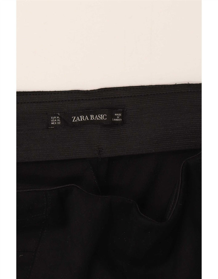 Zara Γυναικείο Slim Παντελόνι XL W36 L27 Μαύρο