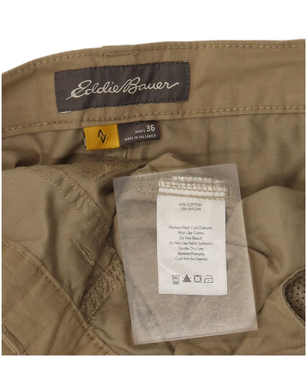 EDDIE BAUER Ανδρικό σορτς Cargo W36 Μεγάλο Μπεζ Βαμβακερό