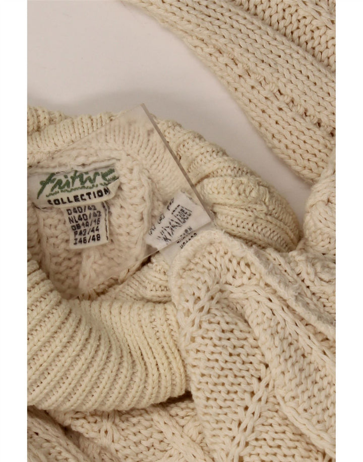 FRITZI Γυναικείο πουλόβερ μεγάλου μεγέθους με ρολό λαιμόκοψη UK 14/16 μεγάλο μπεζ