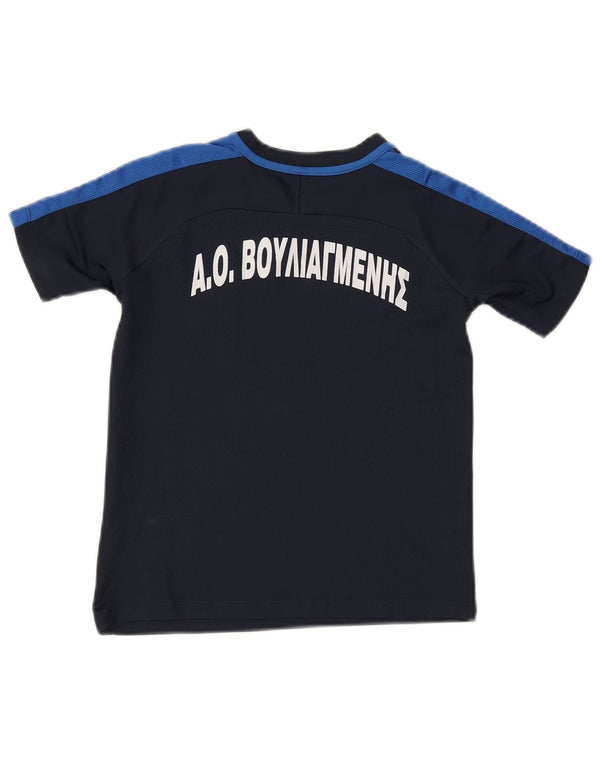 Nike Boys Graphic T-shirt Top 7-8 Years XS Navy Blue Colorblock