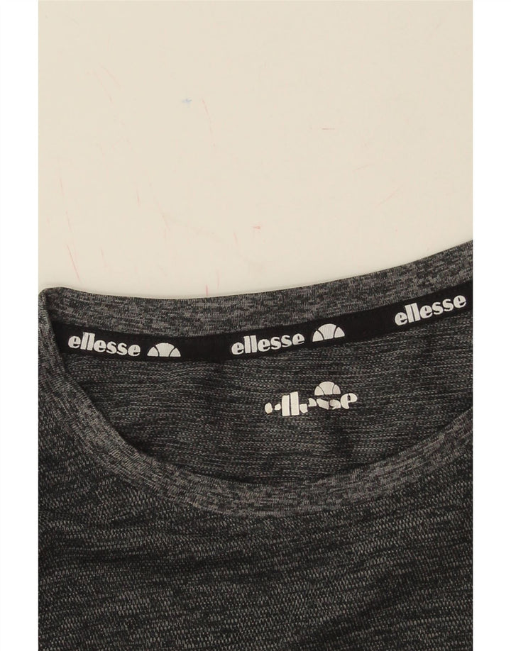 ELLESSE Mens T-Shirt Top Medium Grey Colourblock Polyester Vintage Ellesse and Second-Hand Ellesse from Messina Hembry 