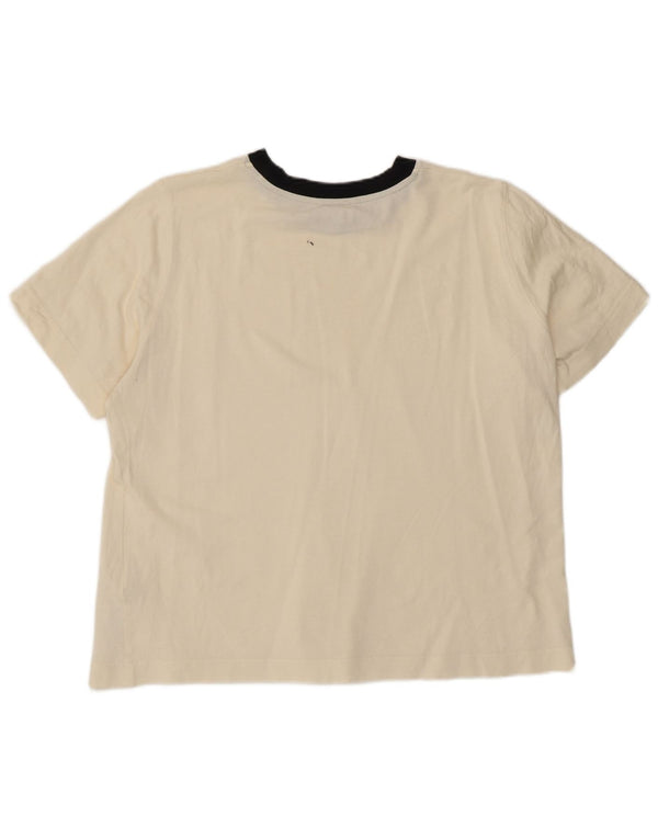 Massimo Dutti Γυναικείο T-Shirt Top UK 18 XL από λευκό βαμβακερό