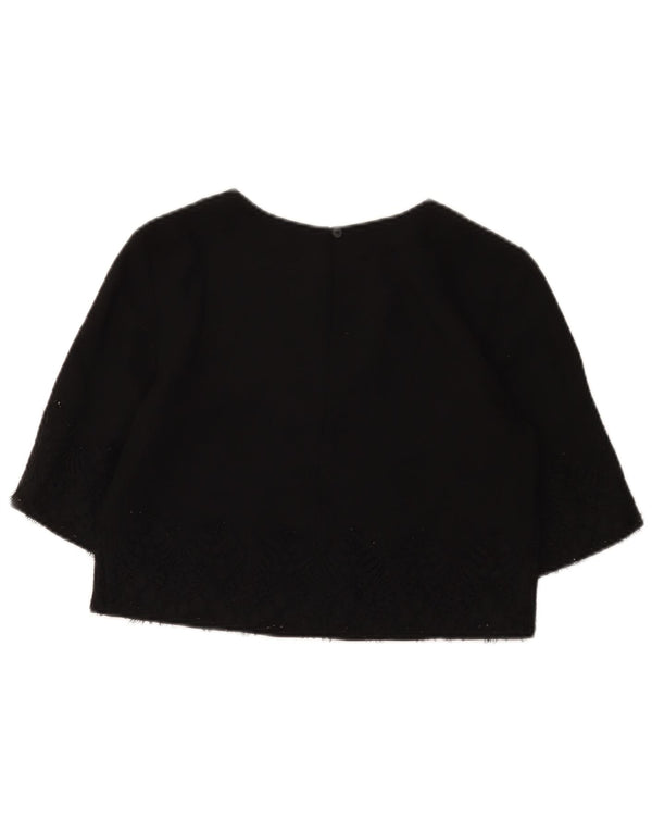 French Connection Γυναικείο Crop Top UK 8 Small Black Polyester