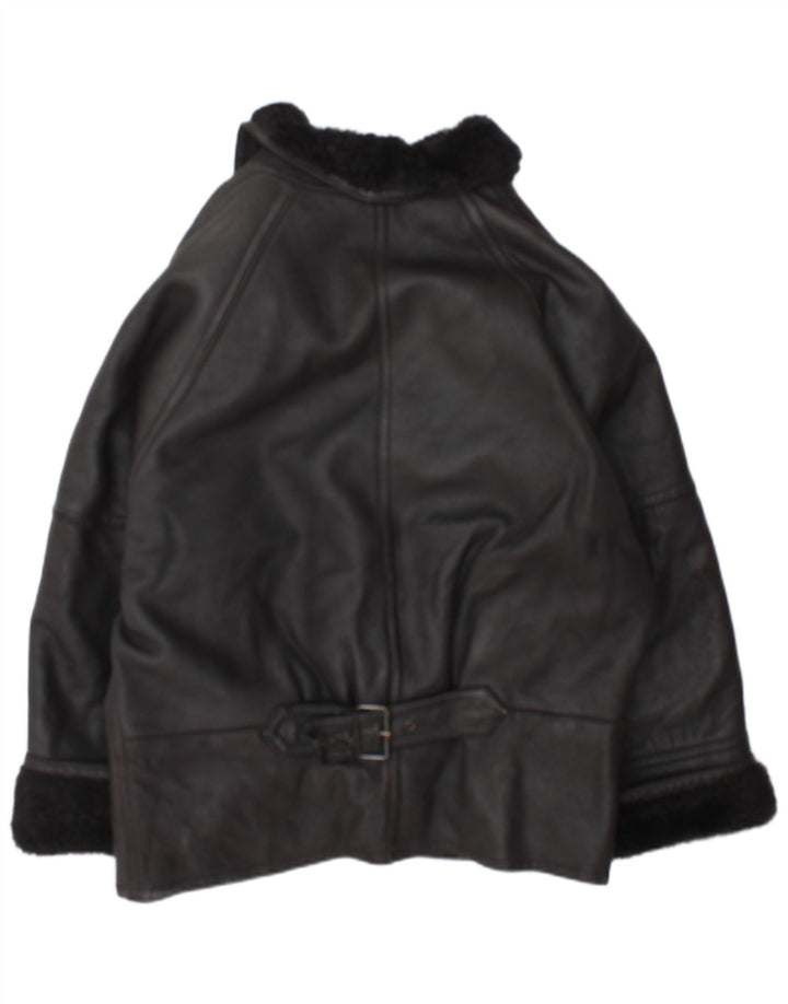 Vintage Γυναικείο Shearling Jacket IT 46 Large Black Shearling