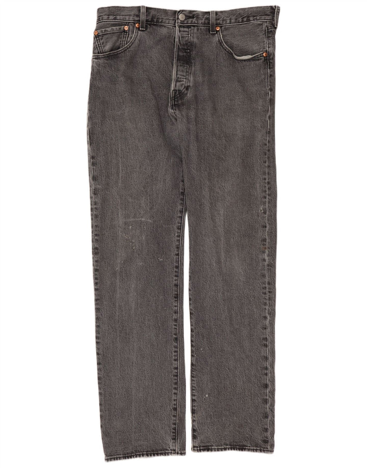 LEVI'S Ανδρικό τζιν 501 ίσιο W34 L34 Γκρι βαμβακερό