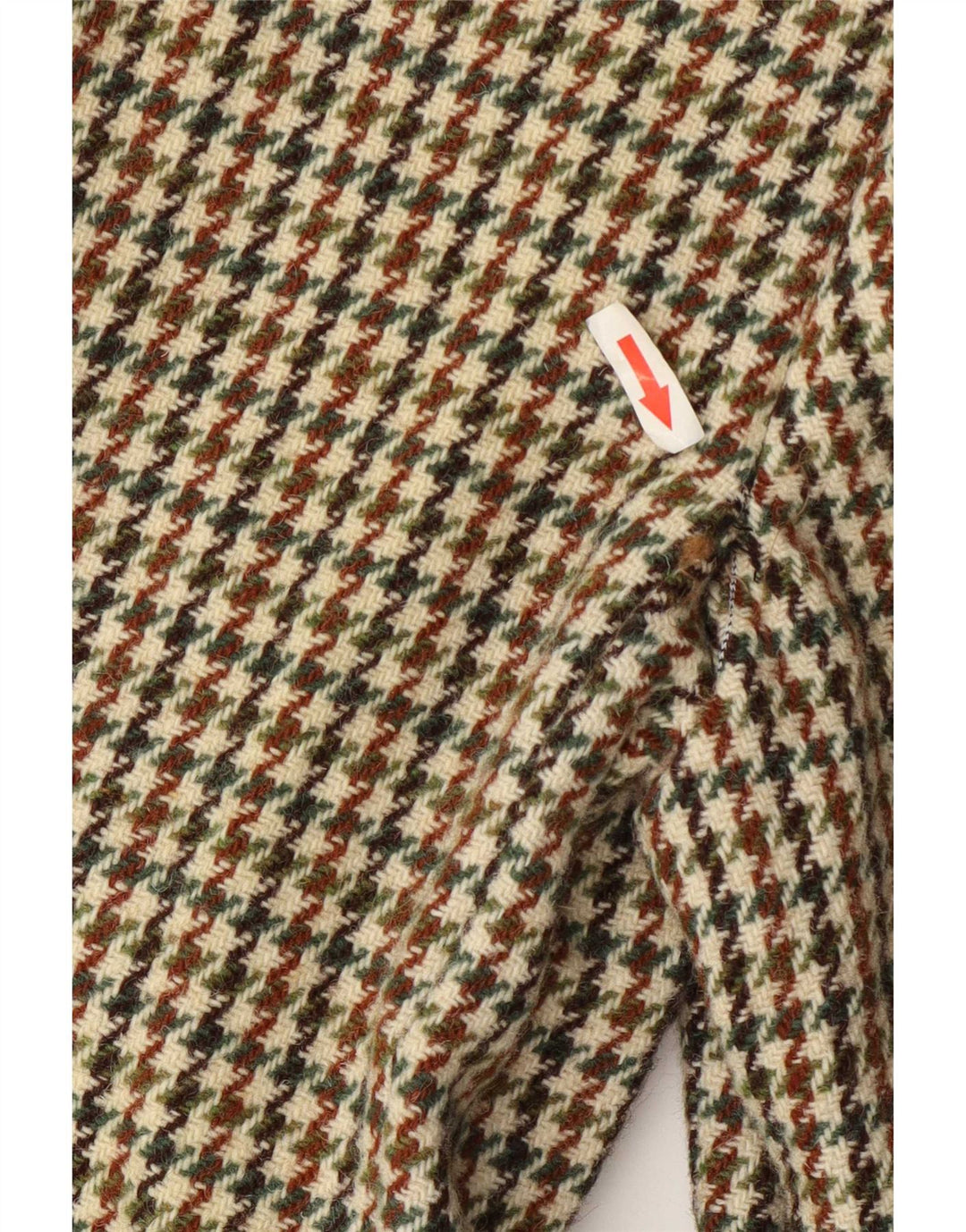 Harris Tweed Ανδρικό μακρύ σακάκι UK 38 Medium Green Houndstooth