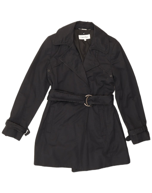 Γυναικεία καμπαρντίνα Calvin Klein UK 10 Small Black Cotton Classic