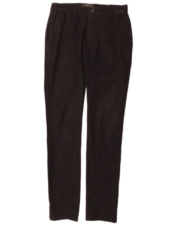 Marks & Spencer Ανδρικό Slim παντελόνι Chino W30 L35 Μαύρο βαμβακερό