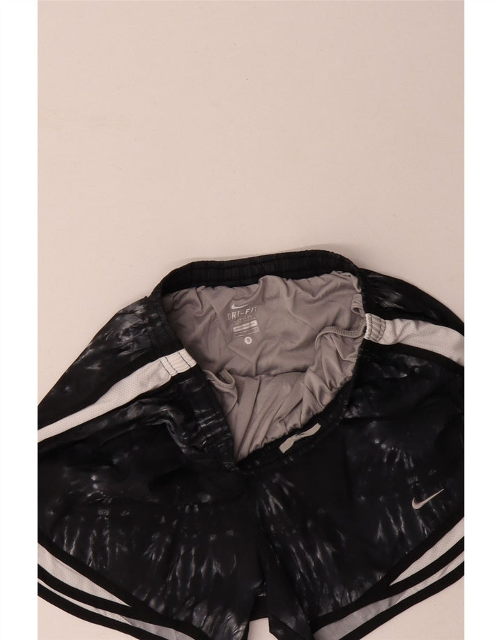 Γυναικείο αθλητικό σορτς Nike Dri Fit UK 8 Small Black Tie Dye Polyester