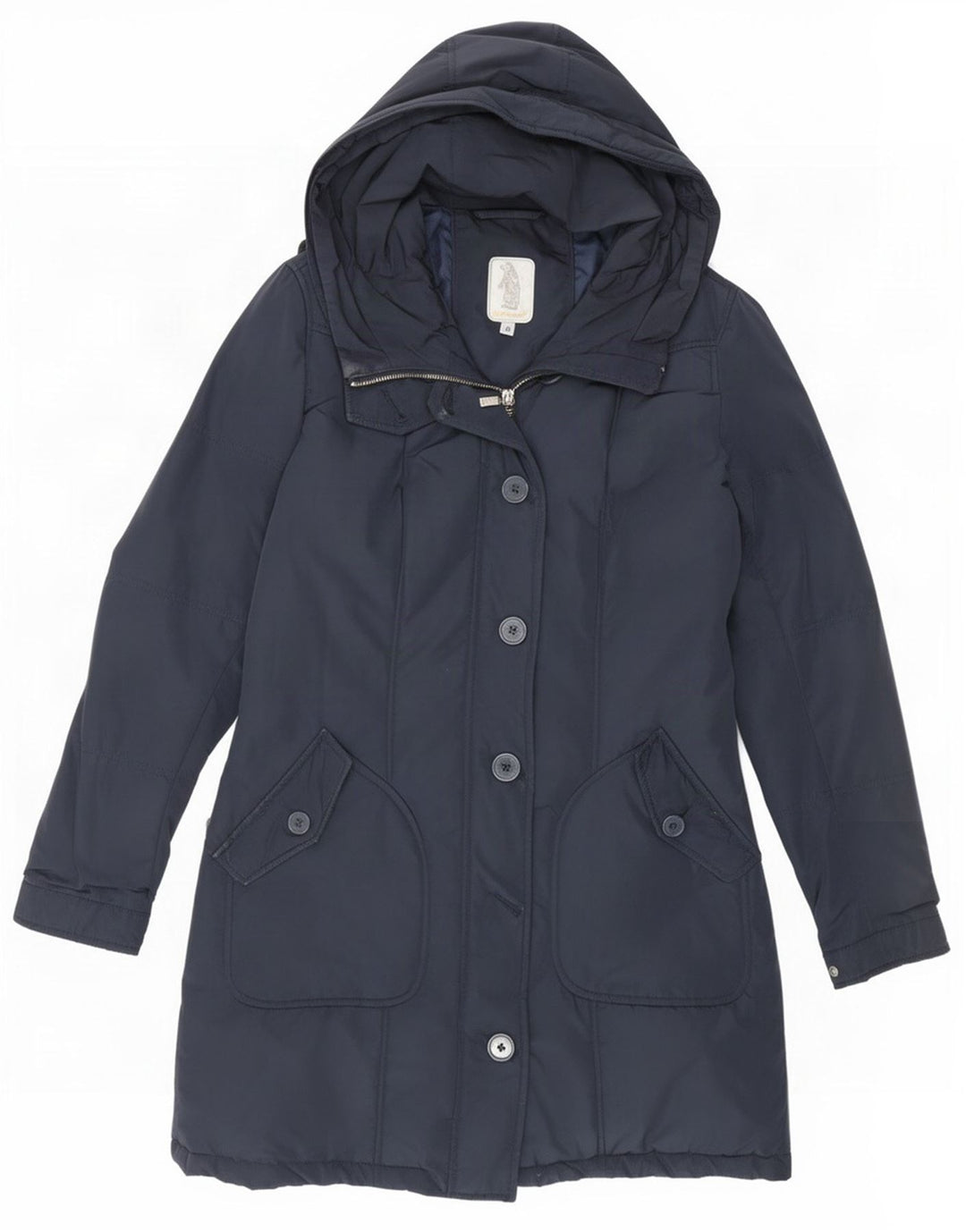 Refrigue Γυναικείο μπουφάν Parka με κουκούλα UK 38 Medium Navy Blue Polyester
