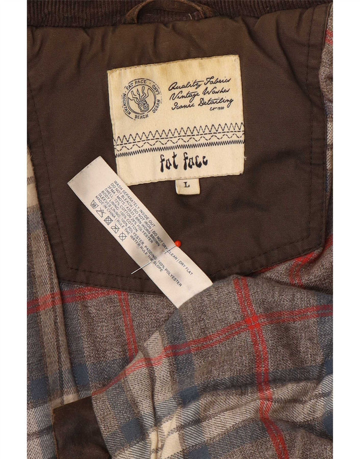 Ανδρικό κερωμένο βαμβακερό μπουφάν Fat Face UK 40 Large Brown Βαμβακερό