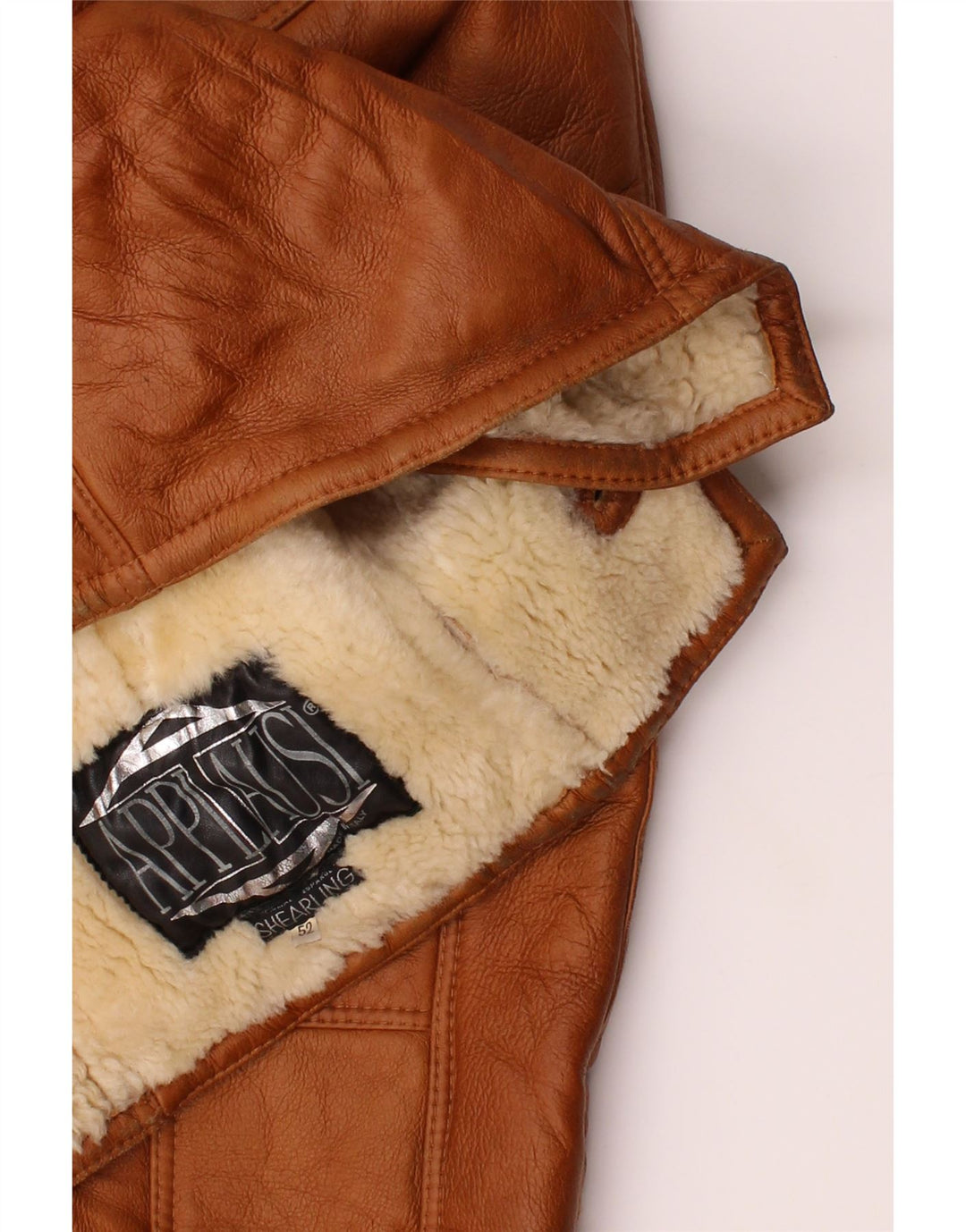 Ανδρικό Shearling Jacket VINTAGE IT 52 XL Καφέ