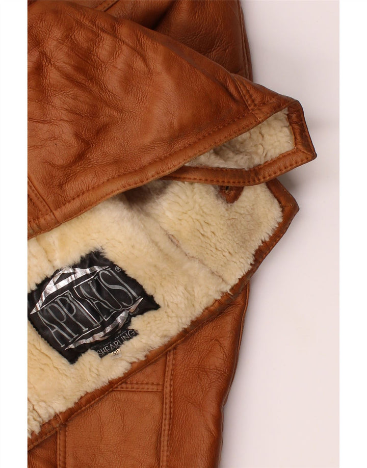Ανδρικό Shearling Jacket VINTAGE IT 52 XL Καφέ