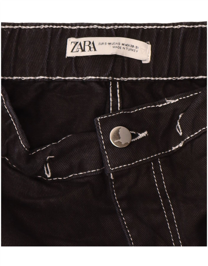 Ανδρικό σορτς ZARA Cargo Small W30 μαύρο βαμβακερό