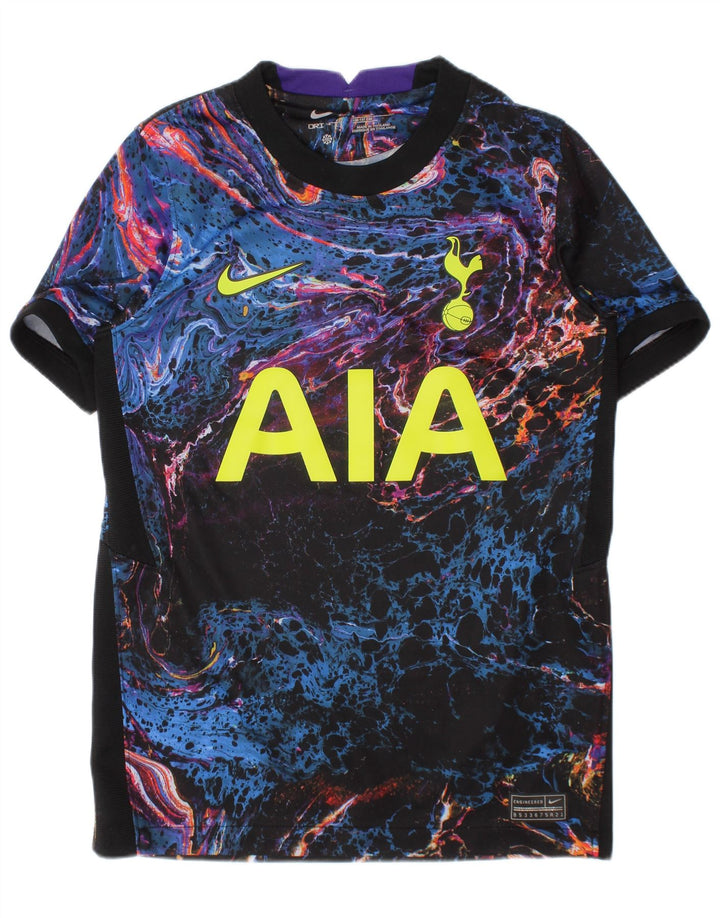 NIKE Boys Tottenham Hotspur Graphic T-Shirt Top 8-9 Years Small Black