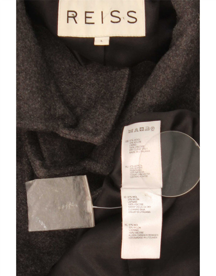 Ανδρικό πανωφόρι Reiss UK 40 Large Grey Wool