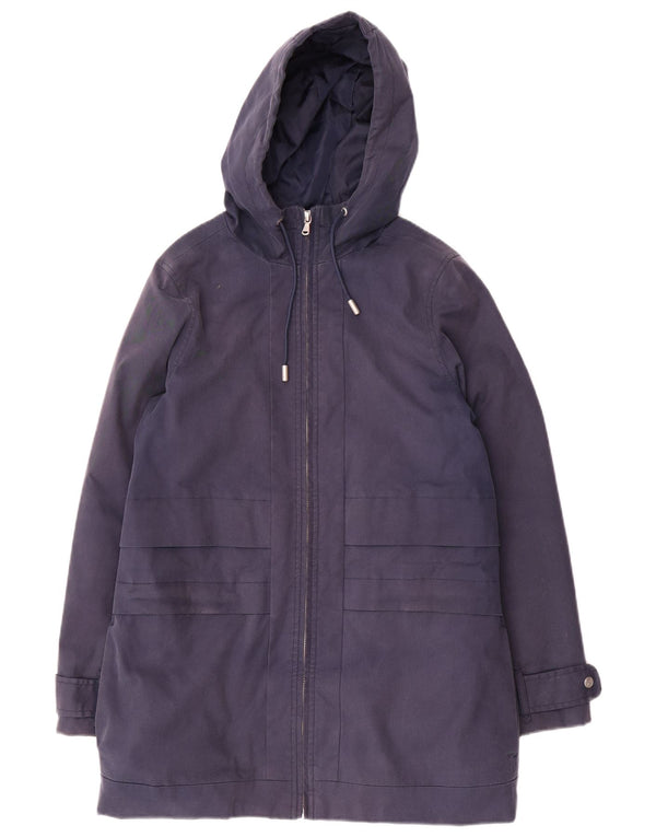 Crew Clothing Womens Hooded Oversized Parka Jacket UK 10 Small Navy Blue