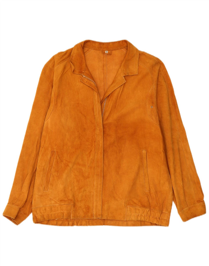 Vintage Γυναικείο Suede Jacket IT 46 Large Beige Leather