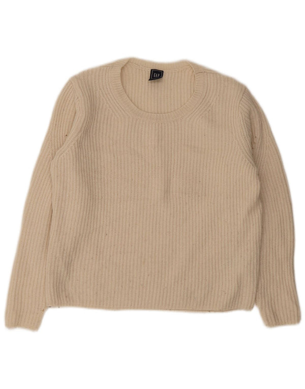 Γυναικείο πουλόβερ Gap Loose Fit Crew Jumper UK 6 XS Off White Wool