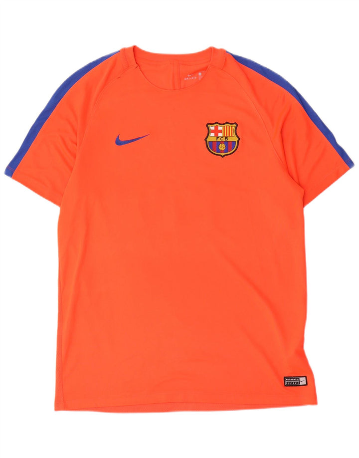 Ανδρικό γραφικό μπλουζάκι Nike Barcelona Top μεγάλο πορτοκαλί χρώματος πολυεστέρας