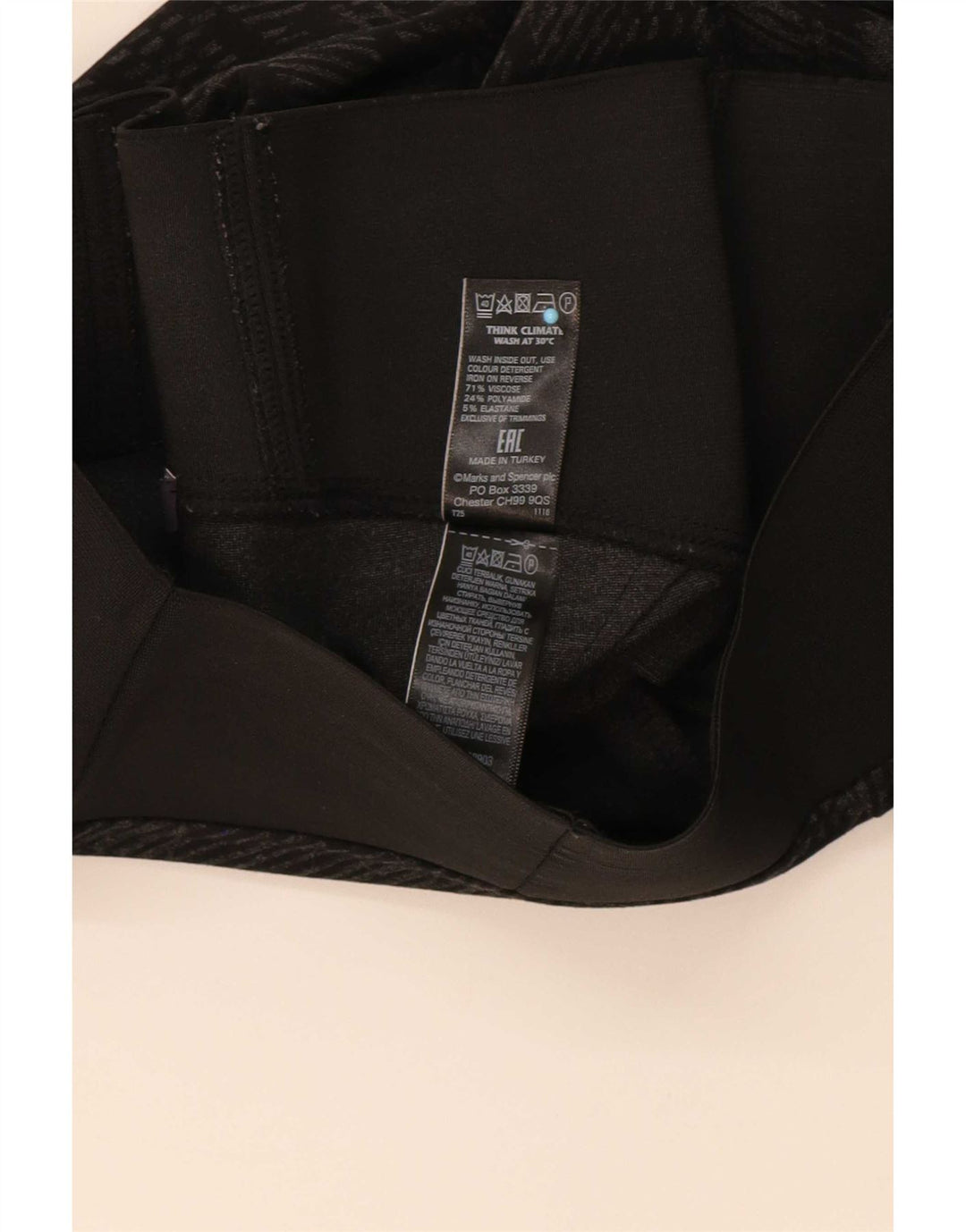 Marks & Spencer Γυναικεία Κολάν UK 10 Μικρή Μαύρη Γεωμετρική Βισκόζη