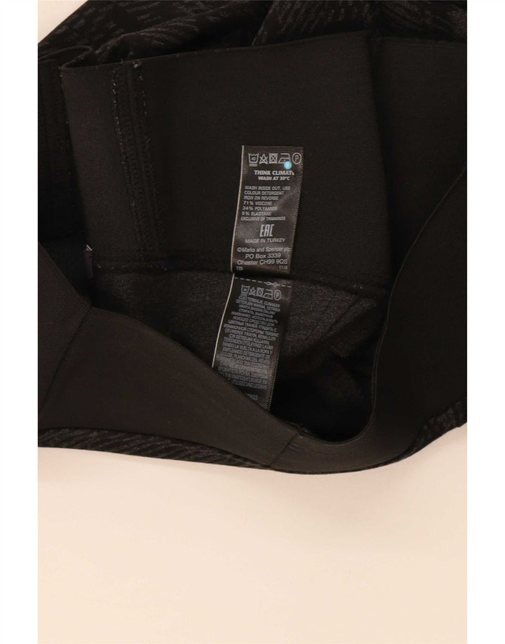 Marks & Spencer Γυναικεία Κολάν UK 10 Μικρή Μαύρη Γεωμετρική Βισκόζη