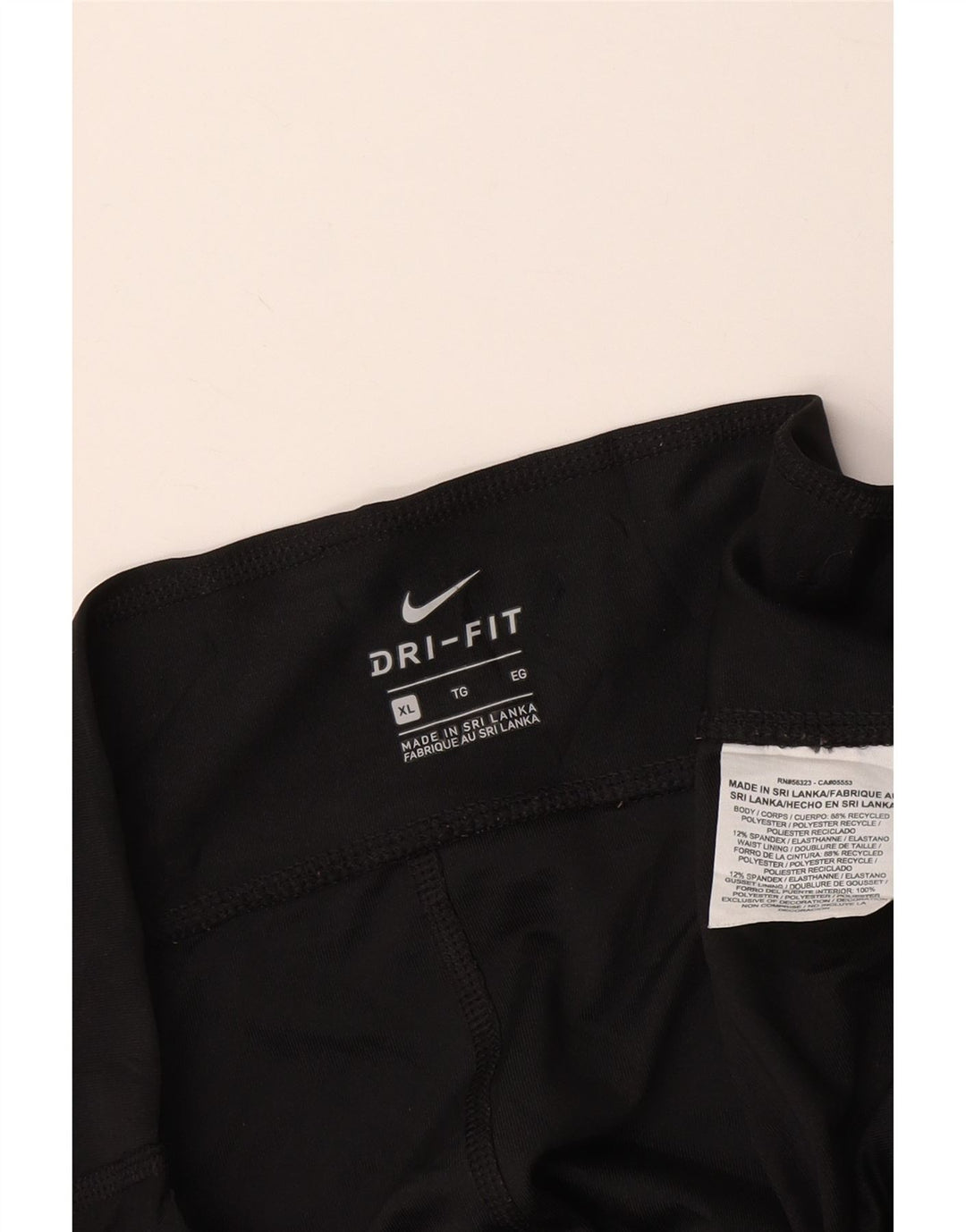 Γυναικεία γραφικά κολάν NIKE Dri Fit UK 18 XL μαύρο πολυεστέρα