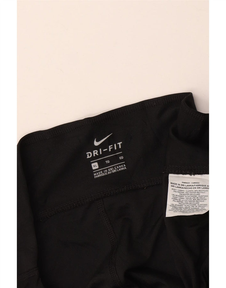 Γυναικεία γραφικά κολάν NIKE Dri Fit UK 18 XL μαύρο πολυεστέρα