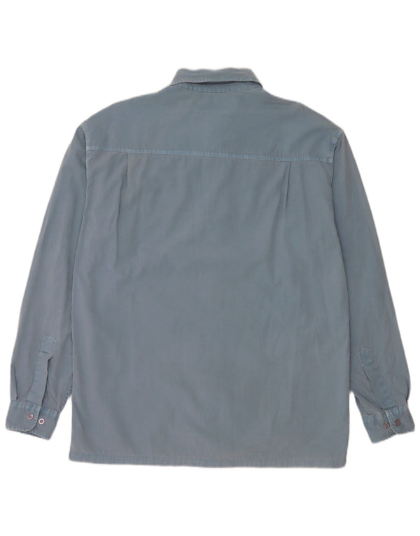 Ανδρικό πουκάμισο WRANGLER μεγάλο μπλε βαμβακερό