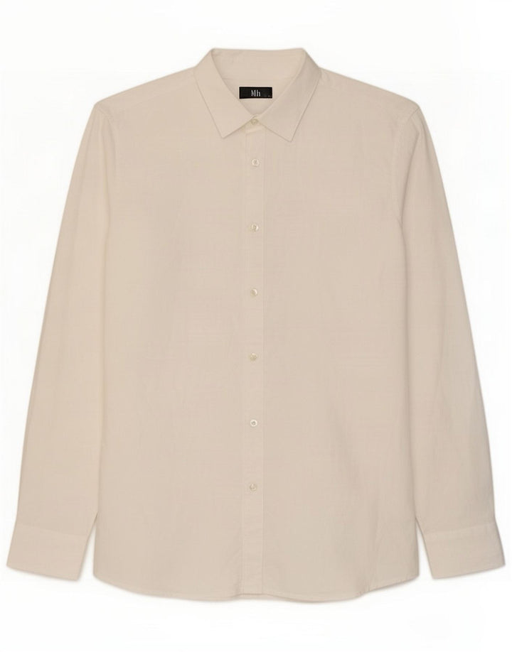 Zara Ανδρικό πουκάμισο Slim Fit Large White