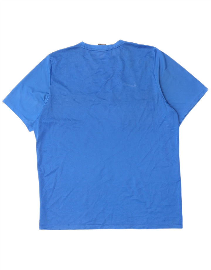 Ανδρικό μπλουζάκι NIKE Dri Fit Top 2XL Blue Colourblock Polyester