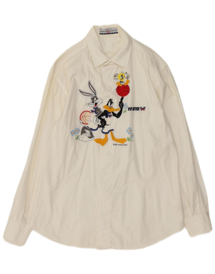 Emmanuel Schvili Γυναικείο πουκάμισο Warner Bros Graphic IT 42 Medium White Floral
